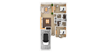 Pearl 2 Bedroom 2 Bathroom Duplex, 998 sq. ft., at Barton Farms Apartments and Duplexes in Greenwood, IN 46143